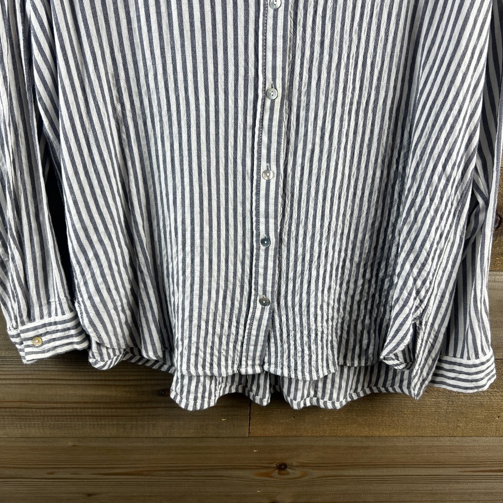 Jane & Delancey Womens Shirt Long Sleeve‎ Button Up Striped Size Large - Picture 3 of 8